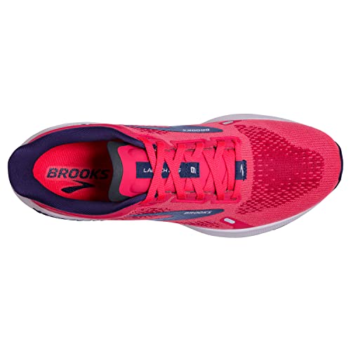 Brooks Launch Gts 9 Sneakers For Women Offers Lightweight Cushioning, Synthetic Outsole, And Round Toe Pink/Fuchsia/Cobalt 8.5 B - Medium #TOP5