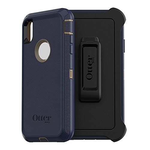 OtterBox DEFENDER SERIES SCREENLESS Case Case for iPhone Xs Max - Retail Packaging - DARK LAKE (CHINCHILLA/DRESS BLUES)