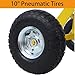 Heavy-Duty Steel Trailer Dolly - 600 Lb Load Capacity, Pneumatic Wheels, 44