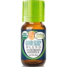 Healing Solutions Sleep Essential Oils 10 ml 0.33 oz - Organic, Pure, Undiluted - Relaxation Dream Blend for Diffuser, Sleep Aid