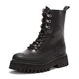 bronx stiefel wildleder Authorised Stockist Bronx Groov-y Rubber Lace Up Frauen Schwarze Stiefel-UK 6 / EU 39