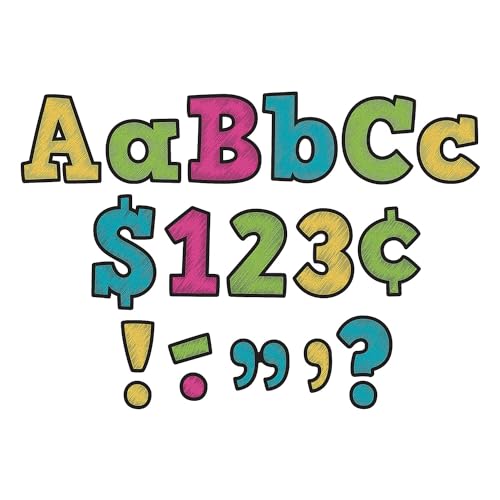 Teacher Created Resources Chalkboard Brights Bold Block 4-Inch Letters Combo Pack (TCR5617)