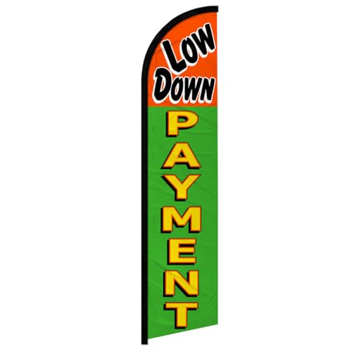 Low Down Payment Windless Banner - Perfect for Dealerships, Car Lots, Used Cars, Rental Services