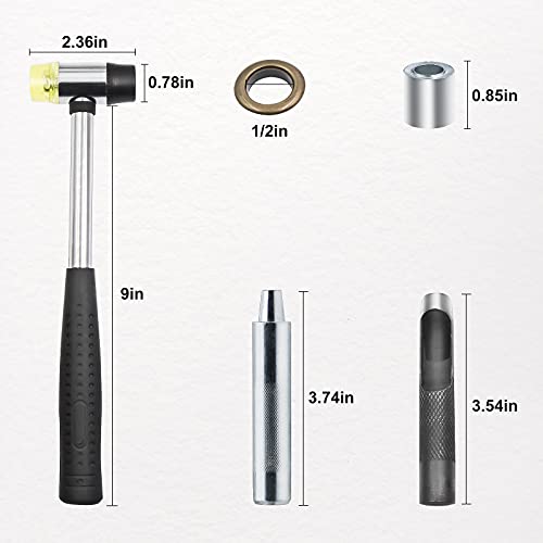 1/2 Inch Grommet Kits, 210 Sets Bronze Sewing Eyelets Sets, Metal Grommet Tool Kits With Installation Tool For Leather, Fabric, Clothes, Belt, Shoes #TOP2