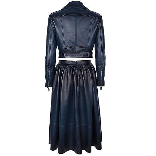 Niiyyjj Soft Sheepskin Leather Jacket Women Autumn Vintage Slim Short Cropped Jackets Ladies Coat jacket and skirt XL steampunk buy now online