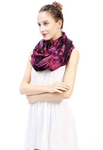 Lina & Lily Universe Galaxy Print Women's Infinity Scarf Lightweight2