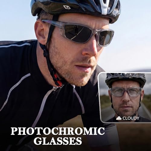 Image of Myiaur Polarized Photochromic Running Sunglasses For Men Women UV400