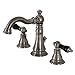 Kingston Brass FSC1974AKL Duchess Widespread Bathroom Faucet with Retail Pop-Up, Black Stainless