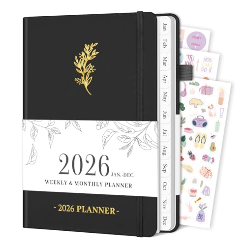 Planner 2026, Weekly and Monthly Planner with Tabs from Jan