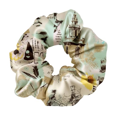 LILYSILK 100% Pure Silk Scrunchies Hair Elastic for Women Girls Hair Ties Ponytail Holder No Crease Gentle for Hair, Aquarius