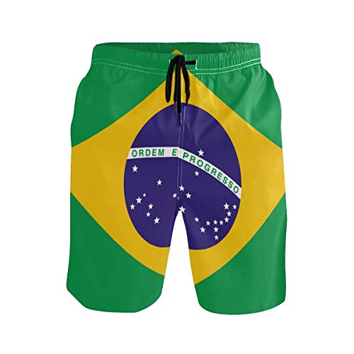 Pantalones cortos de surf con cordón de la bandera de Brasil de Fantasio 1 XL Cover