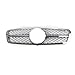 SHANYUR Samochodowa przednia kratka siatkowa grill/pasuje do Mercedes Benz klasa C C230 W203 C240 C240 2000 2001 2002 2003 2004 2005 2006 chrom