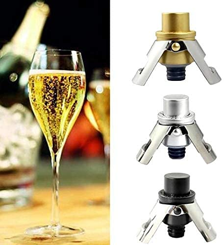 Bouchon Bouteille Vin Bouchon De Vin Bouchon de Champagne 304 en Acier Inoxydable Champagne Portable liège Tenant la Machine Barre liège de vin vin Mousseux 929(Color:A)