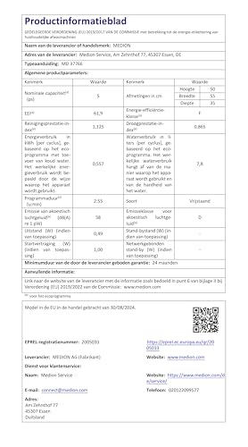 MEDION Mini Geschirrspüler DWT51 (Tischgeschirrspüler mit Touch-Bedienfeld, Eimer-Funktion, 5 Maßgedecke, funktioniert mit/ohne Wasseranschluss, 7 Reinigungsprogramme, Startzeitvorwahl, MD 37766) weiß