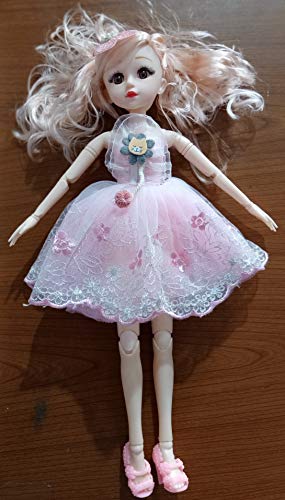 Image of DSR B J D Dolls 40CM Smart Doll 16 Inch 18 Ball Jointed Doll Toys with Full Set Clothes Shoes Wig Makeup & with Music Gift for Girls Best Gift All Day-40CM (Light Red+ Pink)