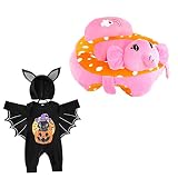 Baby Sofa Chair Infant Floor Seat and Newborn Baby Bat Pumpkin Costume 0-3M