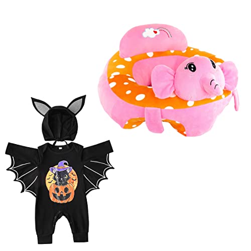 Baby Sofa Chair Infant Floor Seat And Newborn Baby Bat Pumpkin Costume 0-3M #TOP6