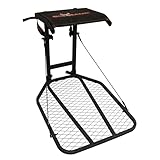 Big Game Captain Hang-On Treestand, Lightweight Steel Construction & Flip-Back 14' x 12' Flex-Tek Seat, 300 lbs Weight Rating, & Foot Platform