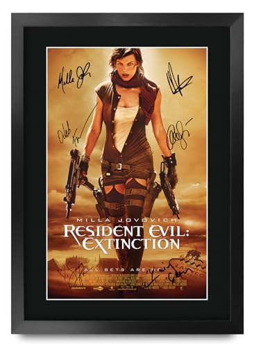 Image of HWC Trading Resident Evil 3 Extinction Milla Jovovich Gifts Printed Poster Signed Autograph Picture for Movie Memorabilia Fans - A3 Framed
