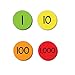 EAI Education Jumbo Magnetic QuietShape Foam Place Value Disks - Ones to Thousands: Set of 80