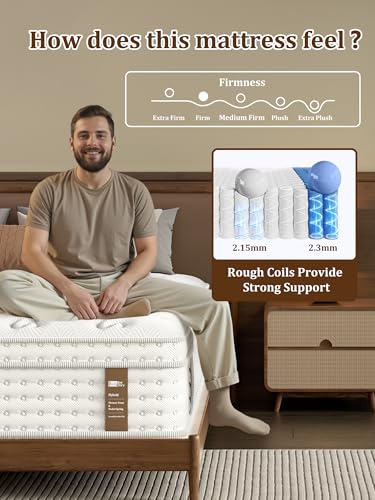 Image of BedStory Full Size Mattress, Firm, 12 Inch Hybrid Mattresses in a Box, Extra Back & Hip Support, Hotel Collection Pocket Spring Full Mattress, Fiberglass-Free, No Odor, 365-Night-Trial