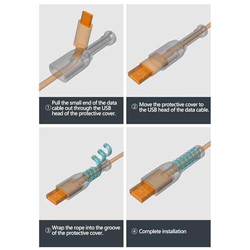 Protectores de cable tipo C para evitar roturas y prolongar vida útil 6