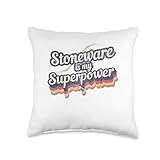 Awesome Stoneware Is My Superpower Designs Superpower Design Stoneware Throw Pillow, 16x16, Multicolor