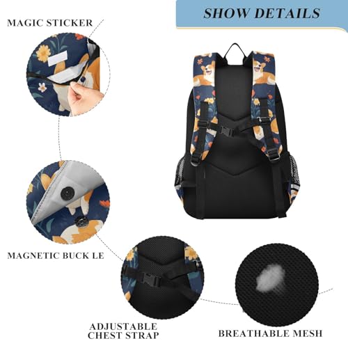 Sac à dos enfants Corgis cartable ordinateur portable
