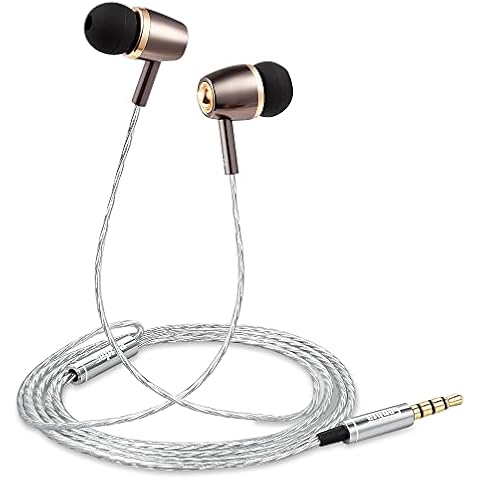 sephia Noise Isolating Earphones Wired in Ear Headphones with Deep Bass Case Earbuds Tangle-Free Cable 3.5mm Jack Cover
