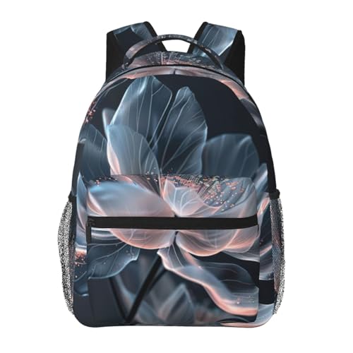 Mochila para laptop impermeable EdWal con flores 3D bolsa de viaje resistente para ordenador