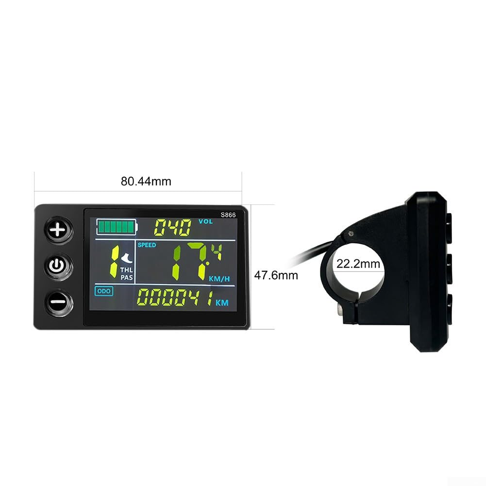 Pantalla LCD Para Bicicleta O Scooter Eléctrico - Conector De 5 Pines, Resistente Al Agua, Retroiluminación - Funciona De -20°C A 60°C