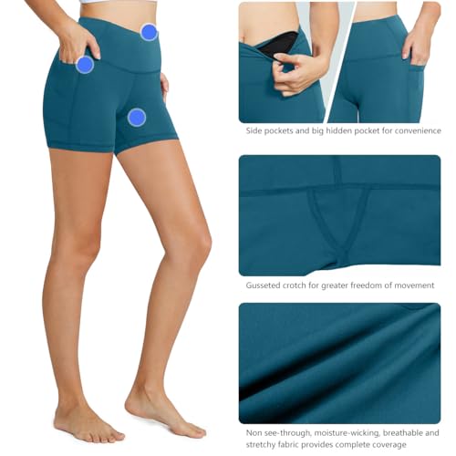 Image of baleaf Women's 8 inch / 5 inch / 3 inch Biker Shorts High Waist Yoga Workout Gym Running Volleyball Spandex Shorts with Pockets