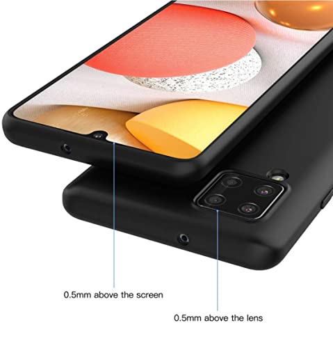 Image of Mobile Back Cover Case for Samsung Galaxy A42 (5G) (Silicone Case|CameraProtection|Black SC1510)