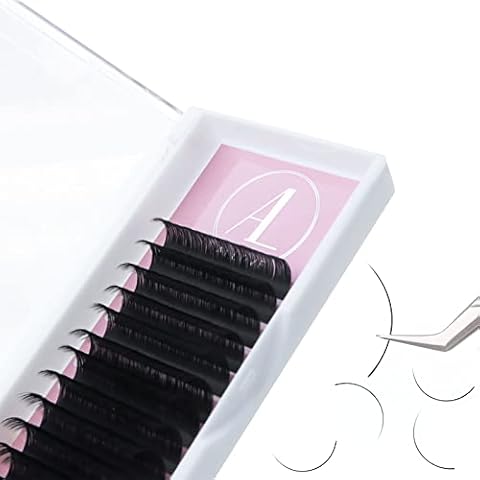 ALLOVE Cashmere Eyelash Extension Classic Lash Extensions 0.05 D Curl 8-15mm Mixed Tray Individual Volume Lash Extensions Lash Trays for Lash Extensions Supplies Single Eyelash Extensions Cover