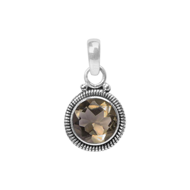 Miniatura 2 de Smoky Quartz Stone 925 Sterling Silver Pendant Necklace For Women Girls Gift, Natural Gemstone Pendant Necklace, Solitaire Pendant, Handmae Pendant