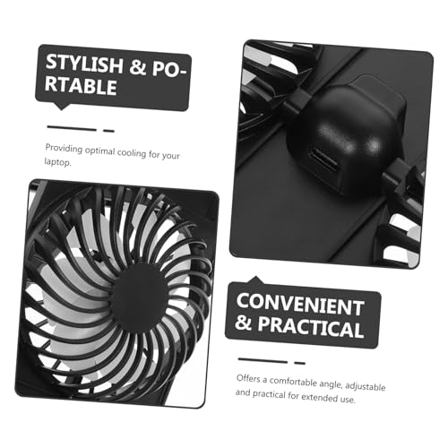 Base refrigerada para laptop ajustable con ventiladores USB, soporte ergonómico para notebook, ideal para gaming y uso prolongado miniatura 7