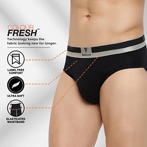 Image of Van Heusen Men Colour Fresh Briefs - Pima Cotton Stretch - Ultra Soft, Solid