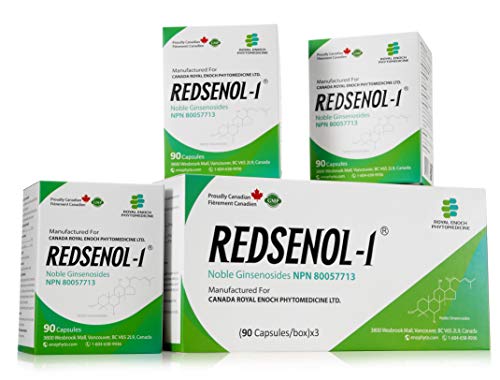 Redsenol â€“ Contain 16 Rare Ginsenosides: Rk2 Rg3 Rg5 Rh2 Rk1 Rk3 â€“Red Panax Ginseng Extract, 20% Rare Ginsenosides â€“ 3 Boxes x 90 Capsules