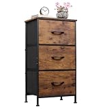 WLIVE 3-Drawer Rustic Brown