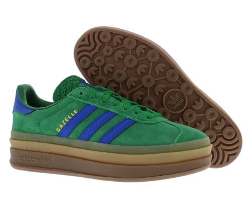 Image of adidas Gazelle Bold Womens Shoes Size 7.5, Color: Green /Blue-Green