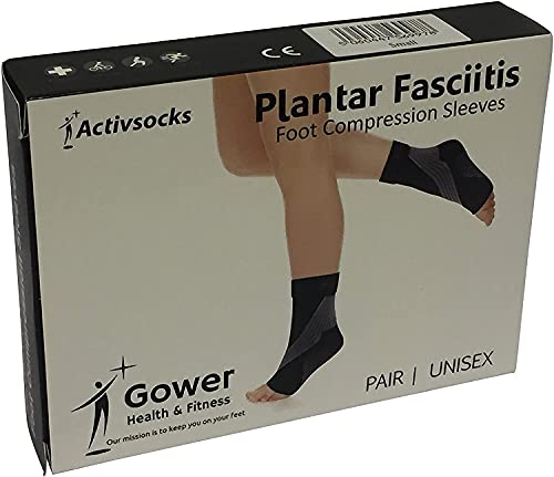 Chaussette de Compression pour la Fasciite Plantaire | ActivSocks Manchon de Compression de Support de Cheville pour la Tendinite D’Achille, la Fasciite Plantaire, la Douleur au Pied/Talon | PAIRE