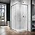 ELEGANT Corner Shower Enclosure For Bathroom 36 in.D x 36 in. W x 72 in. H, Double Sliding Shower Door with 1/4 in. Clear Glass, Brushed Nickel (Shower Base Not Included)