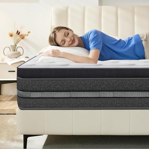 Materasso 140X200, Altezza 30 Cm, Materasso Matrimoniale Ortopedico, Certificato Oeko-Tex®, Memory Foam E Molle Insacchettate, Media-Rigida, 7 Zone Ergonomico, Isolamento Del Movimento, Traspirante - 6