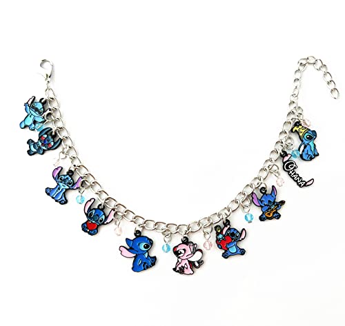Stitch Bracelet Ohana Means Family Anime Cartoon Charm Bracelet Gifts For Women Girl #TOP1