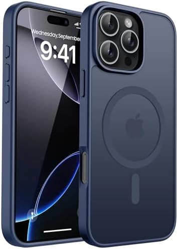 CACOE für iPhone 16 Pro Max Hülle mit Militärschutz für MagSafe Handyhülle | für iPhone 16 Pro Max Case,Transluzente Matte,37×N52 Magnete,12 Fuß Fallschutz,2400 GS Magnetkraft,Erhö