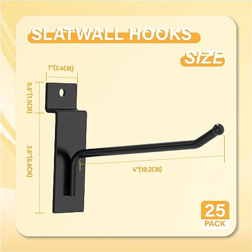 Bfpeaky Black Slatwall Hooks 4 Inch thumb #3