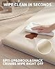 Joypony Baby Play Mat for Floor 47x47, 1.5” Thick Vegan Leather Crawling Mat with Removable Cover, Waterproof Playpen Mat for Infants and Toddlers, Wipe-Clean Kids Playmat, Cream #3