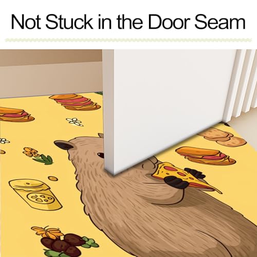 Paillasson Capybara Pizza tapis lavable intérieur extérieur - 8