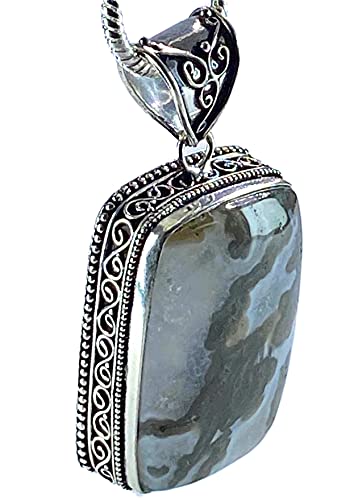 Preisvergleich Produktbild Moss Achat 925 Silber Anhänger