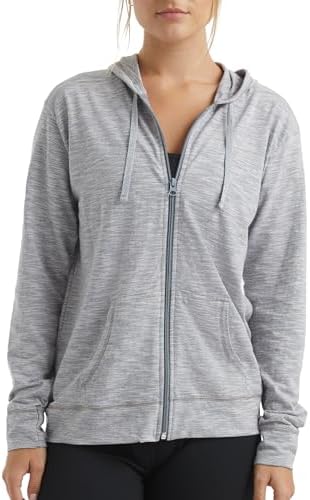 Hanes Womens Slub Knit Full-zip Hoodie, Textured Cotton Zip-up T-shirt For, Dada Gray Pe Heather, XX-Large US